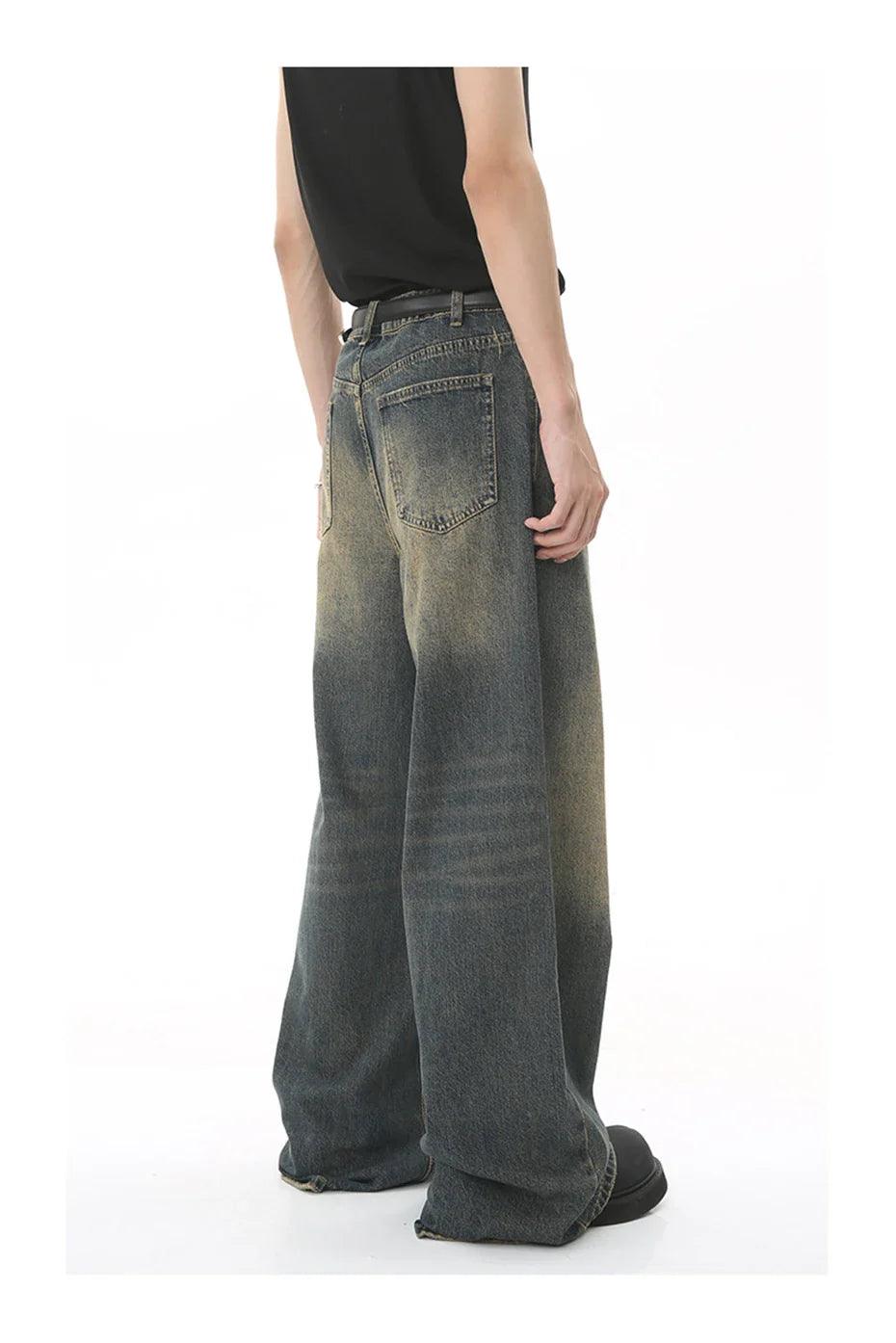 Wide-Leg Cowboy Denim Jeans - tntwear1