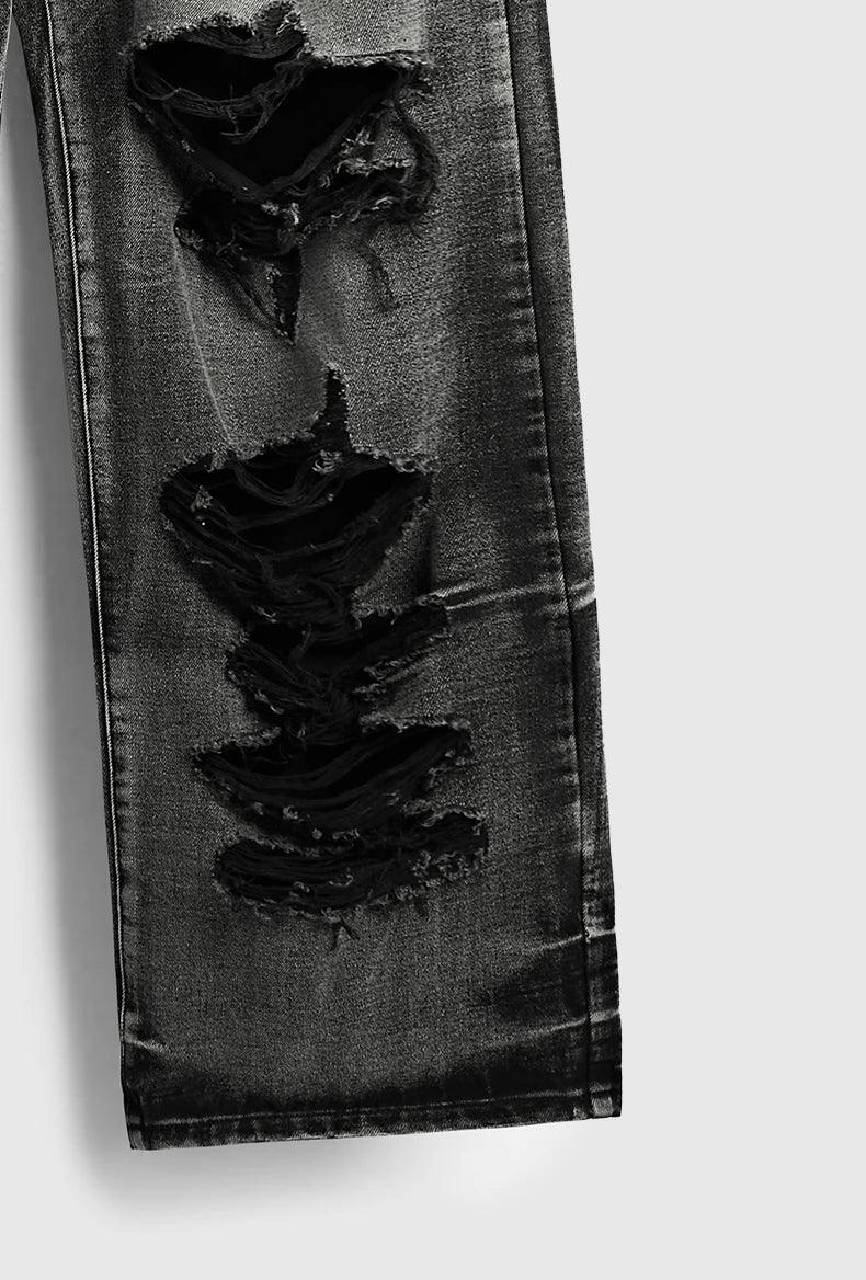 Vintage Ripped Washed Jeans - tntwear1