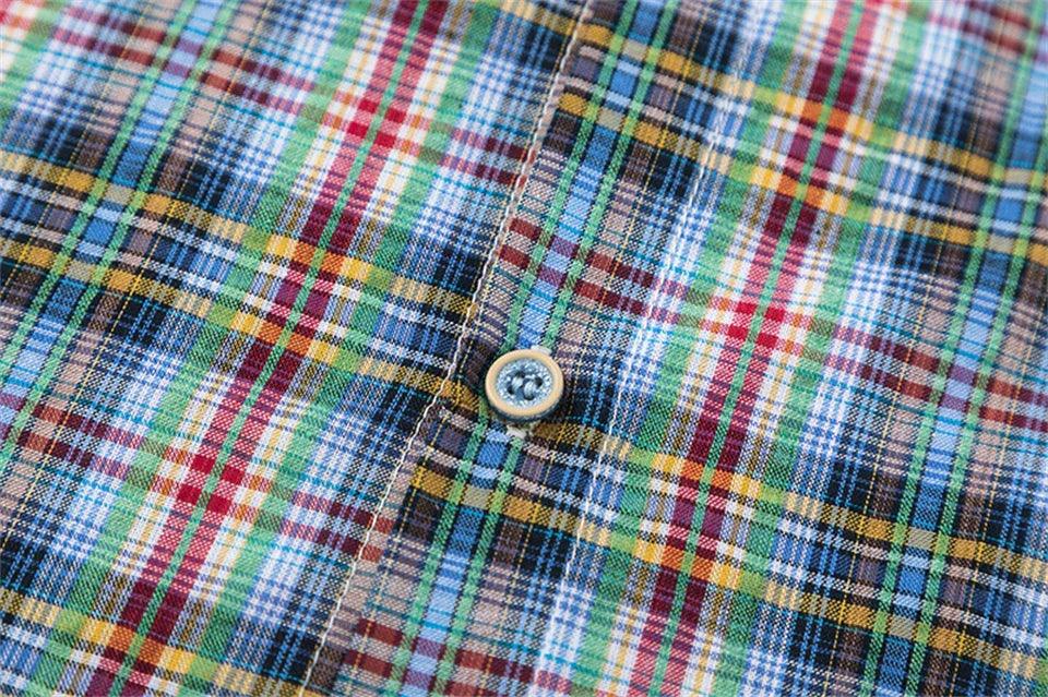 Women's Patchwork Plaid Shirt - tntwear1