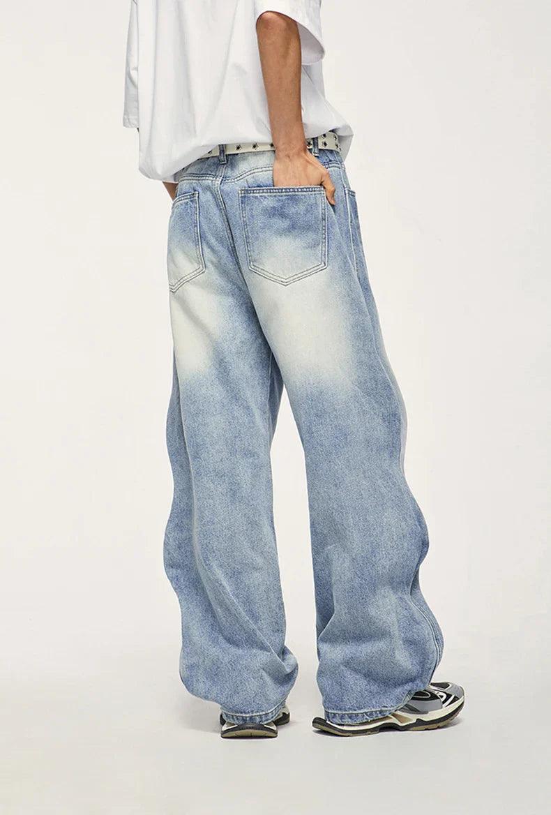 Baggy Washed Denim Jeans - tntwear1