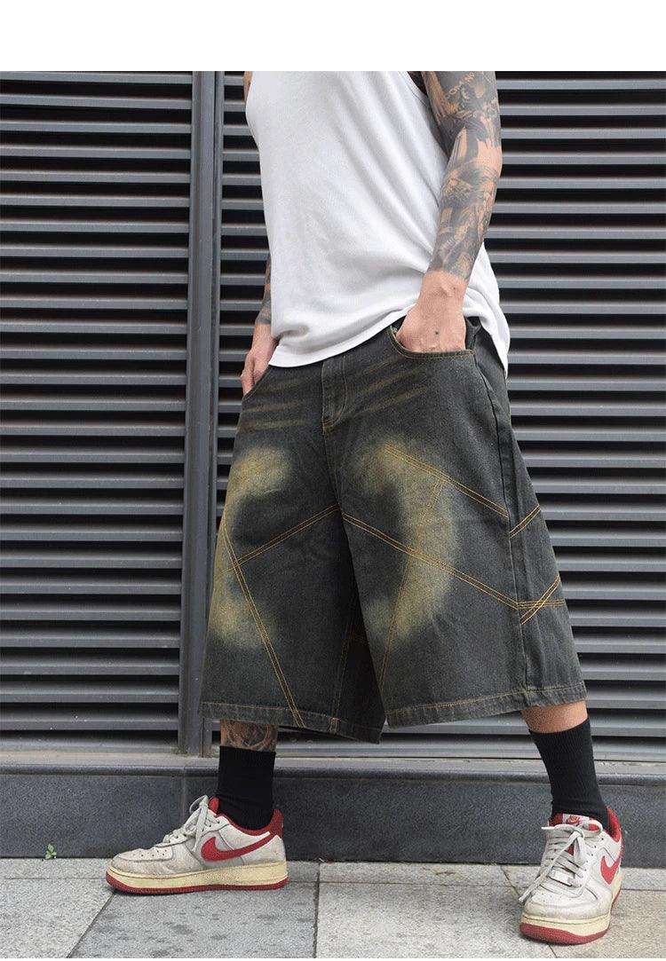 Y2k Baggy Reverse Washed Jorts - tntwear1