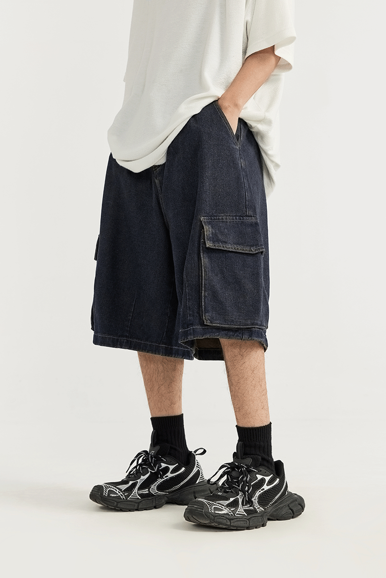 Vintage Denim Cargo Jorts - tntwear1