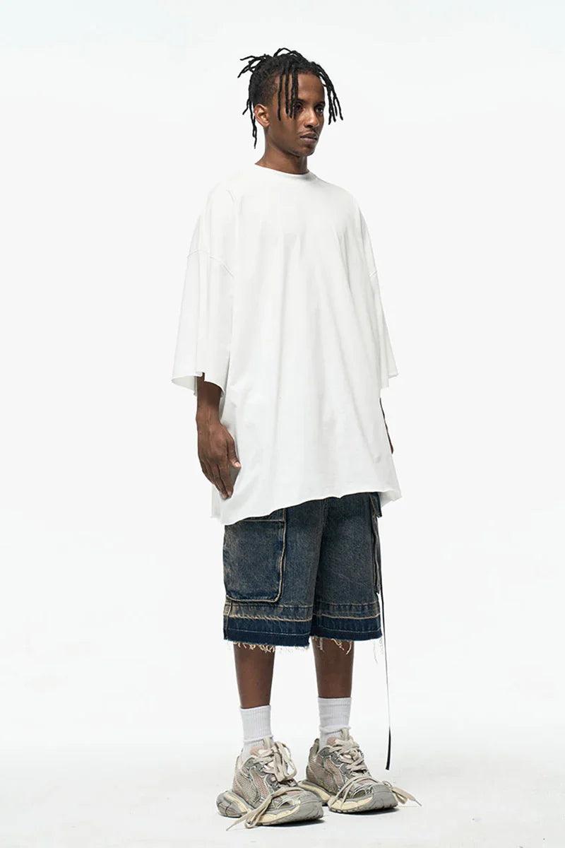 Zip-Up Loose Washed Pocket Jorts - tntwear1