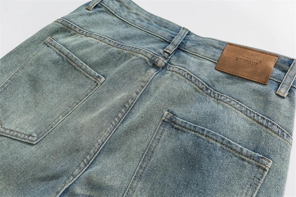 Y2k Rivet Pocket Jeans - tntwear1