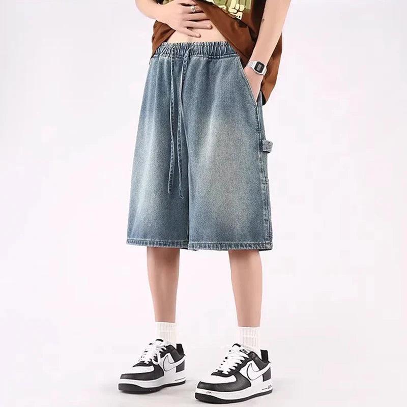 Baggy High Blue Denim Jorts - tntwear1