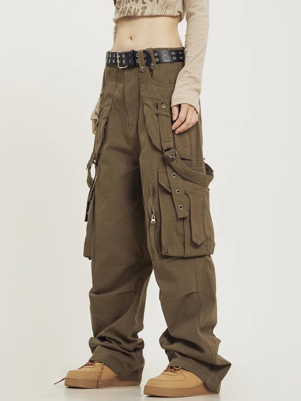 Y2k Vintage Spliced Cargo Pants - tntwear1