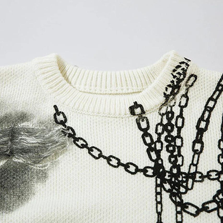 Shadow Chains Knit Sweater - tntwear1