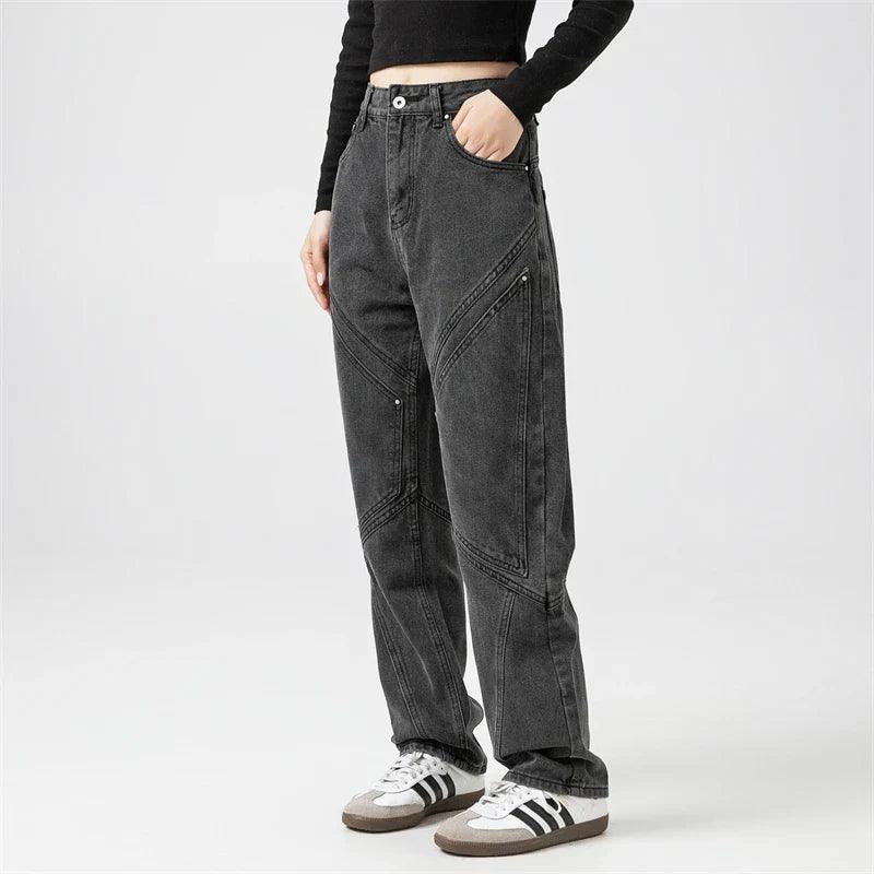 Y2k Rivet Pocket Jeans - tntwear1