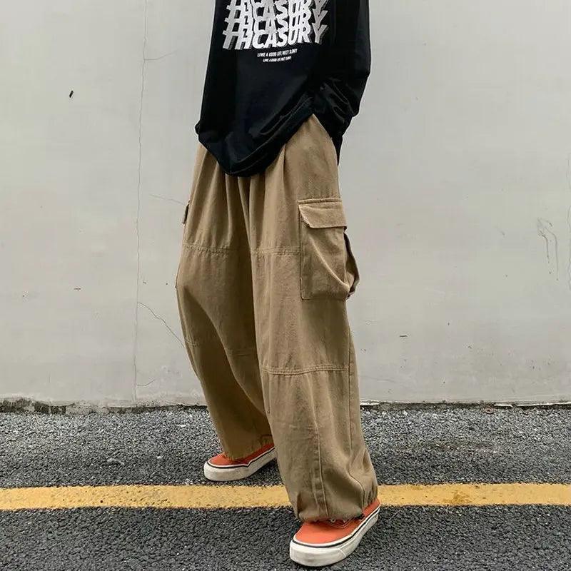 Wide-leg Baggy Cargo Pants - tntwear1