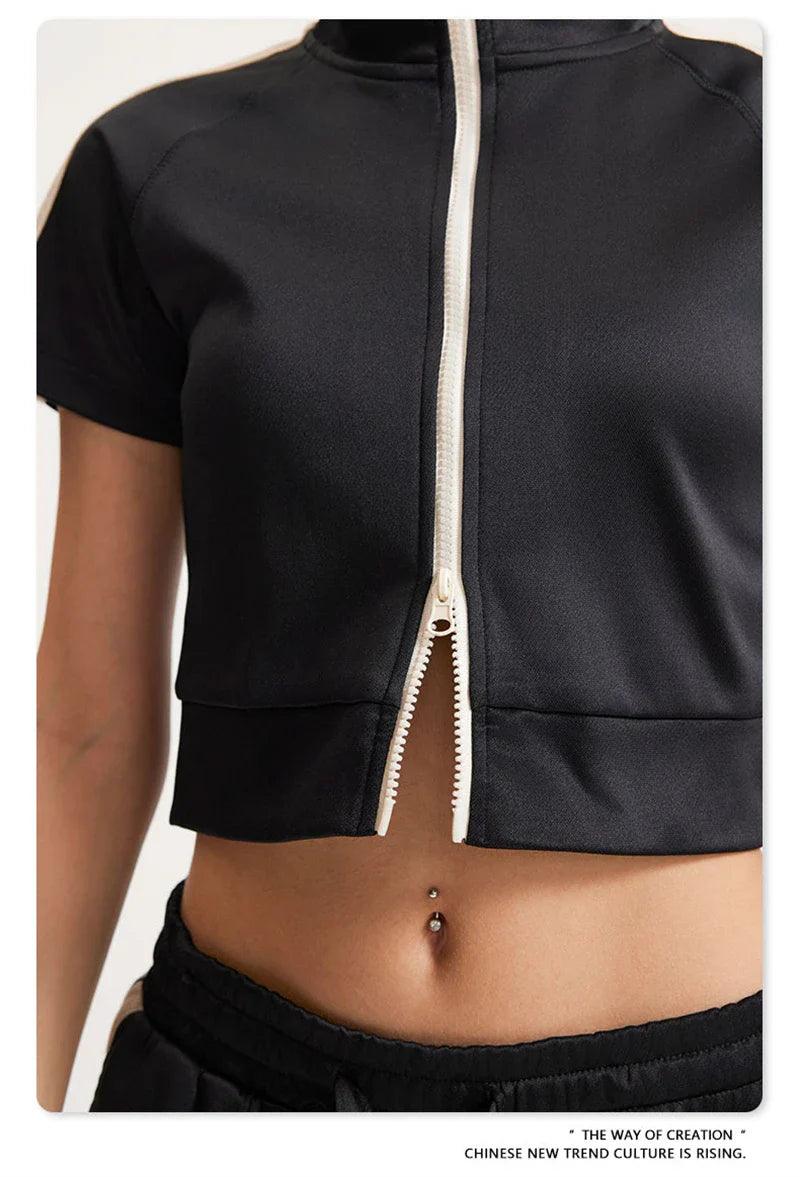 Y2k Women's Zip-up Crop Top - tntwear1