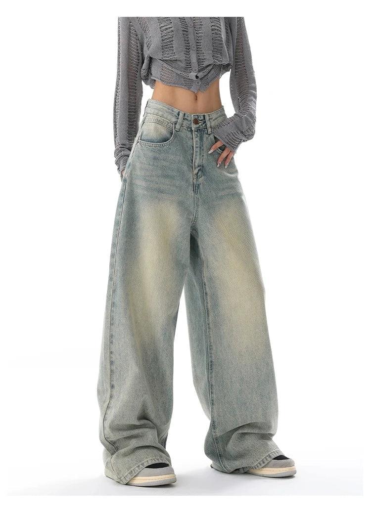 Ultra Wide-Leg Baggy Denim Jeans - tntwear1