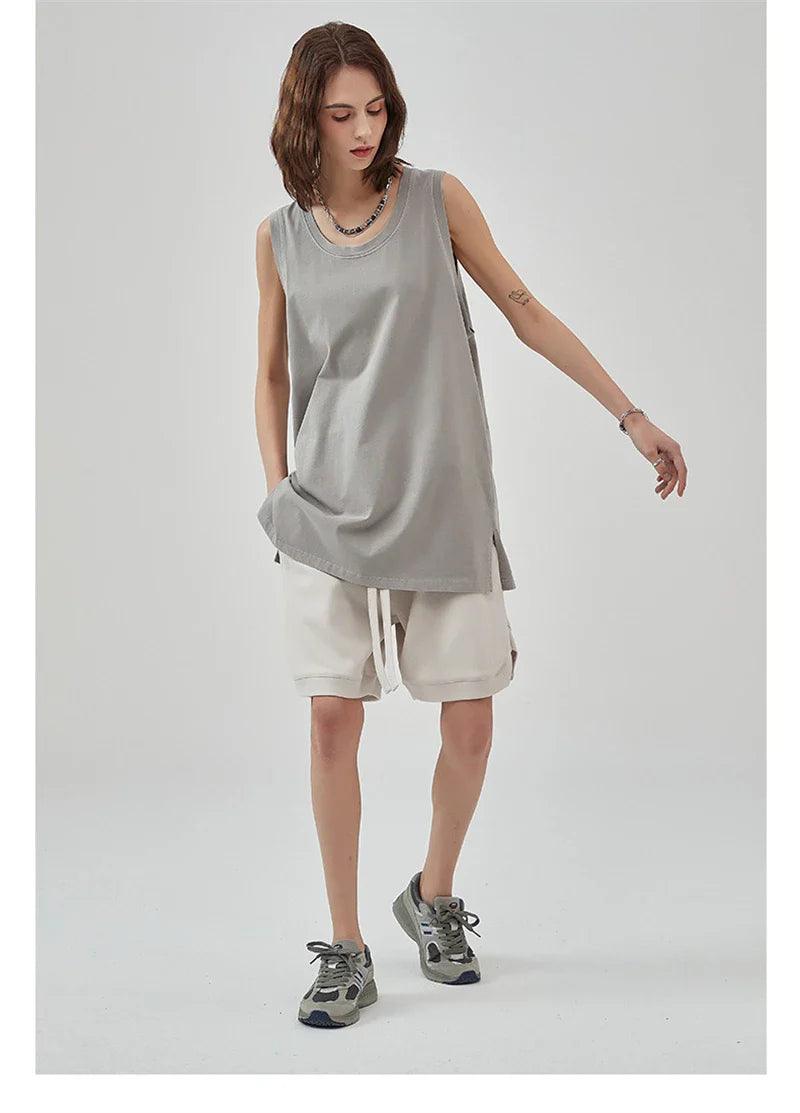 Side Slit Unisex Sleeveless T-shirt - tntwear1