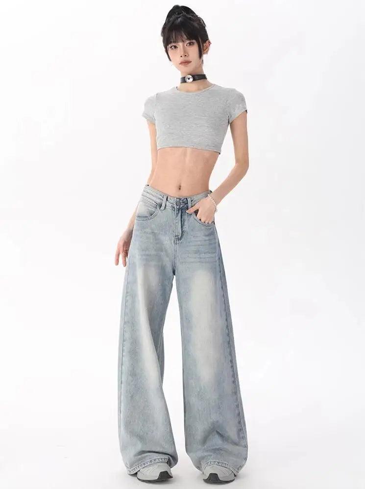 Women's Wide-leg Flares Jeans - tntwear1