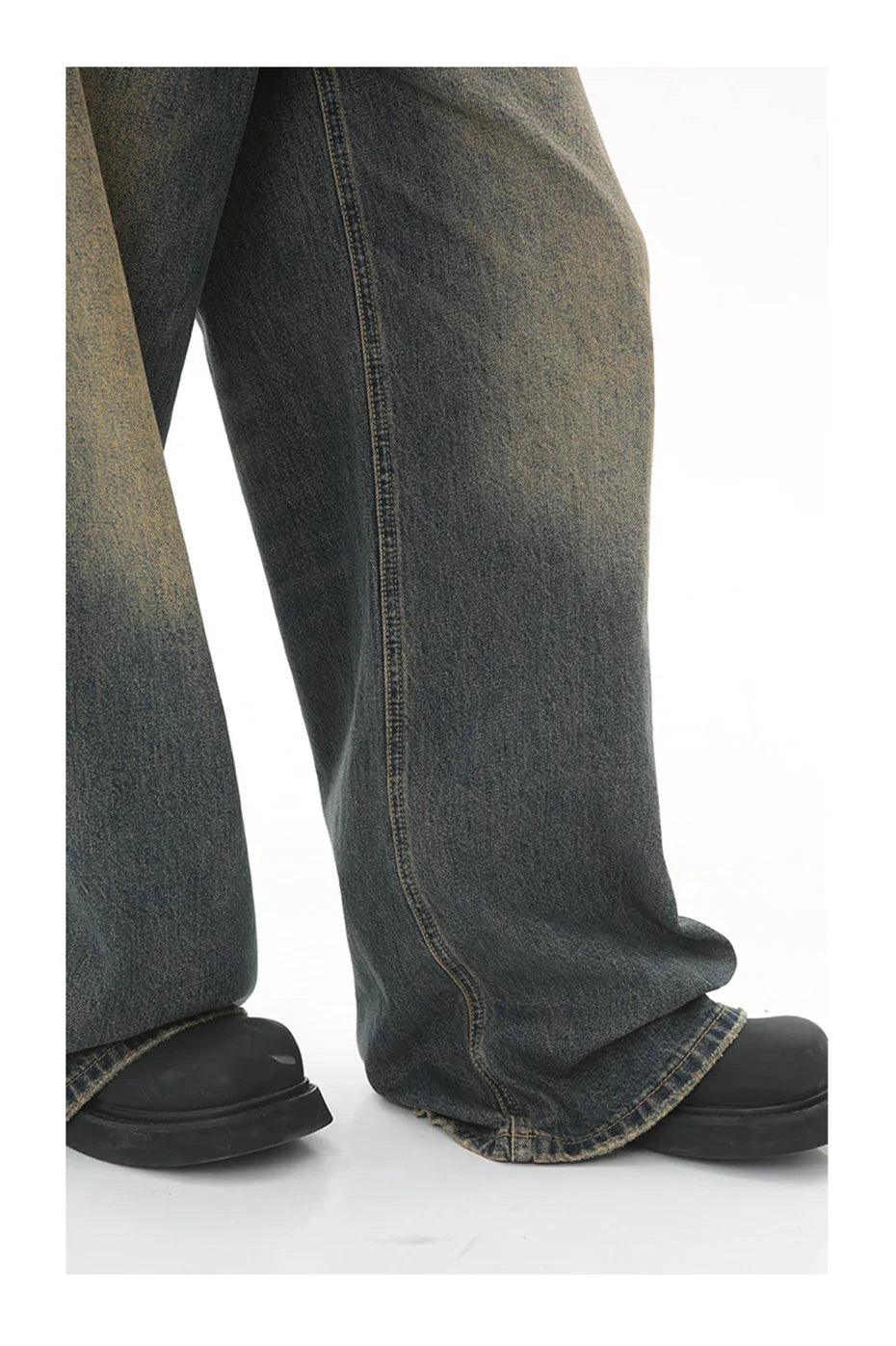 Wide-Leg Cowboy Denim Jeans - tntwear1