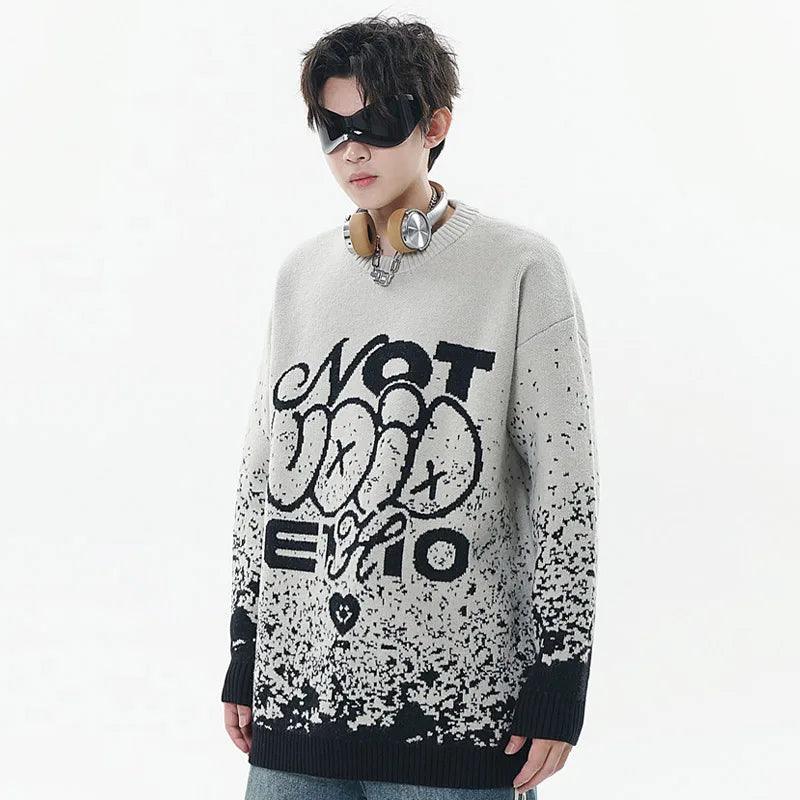 Y2K Sesame Jacquard Sweater - tntwear1