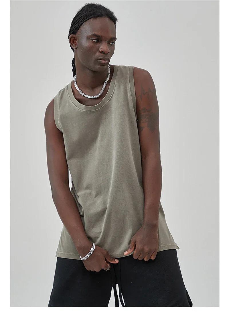 Side Slit Unisex Sleeveless T-shirt - tntwear1