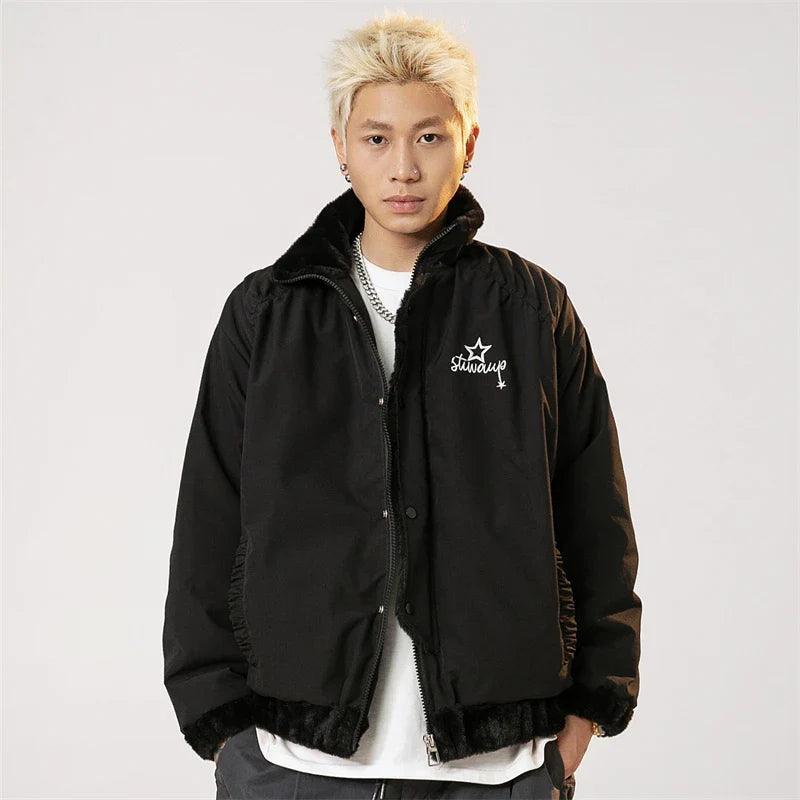 Chic Fleece-Lined Jacket - tntwear1