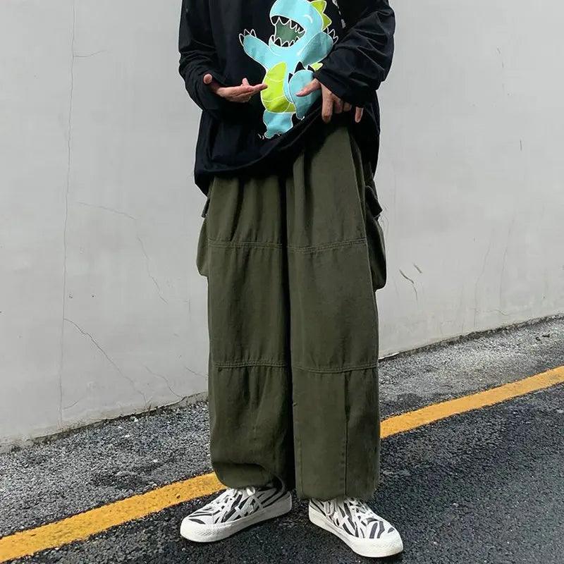 Wide-leg Baggy Cargo Pants - tntwear1