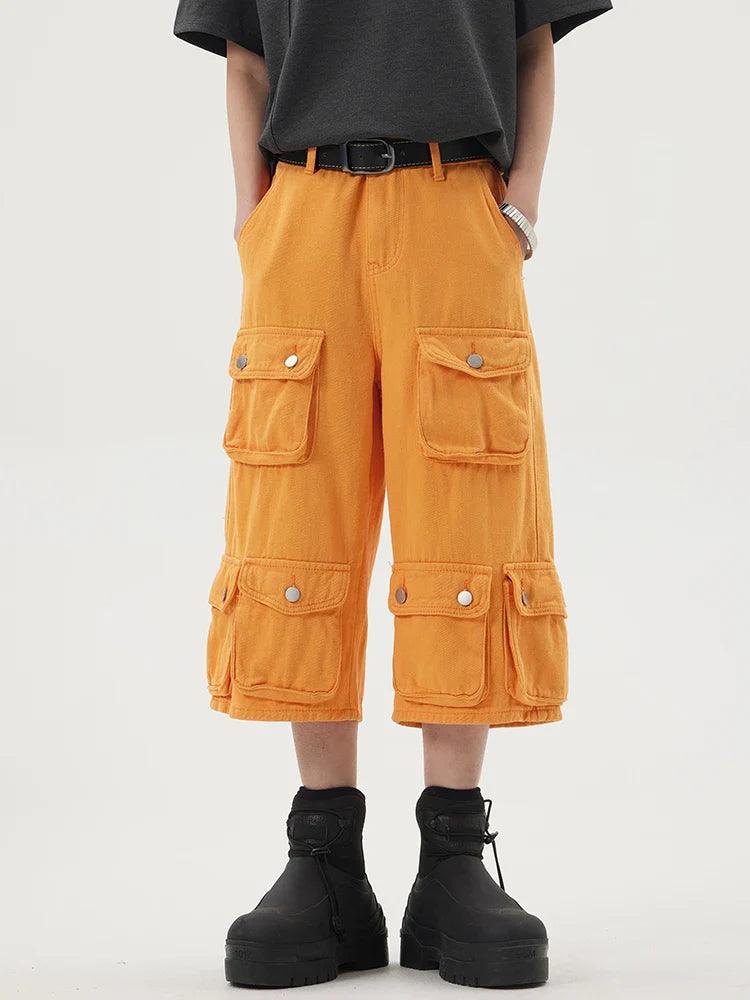 Heavy-duty Multi-pocket Cargo Jorts - tntwear1