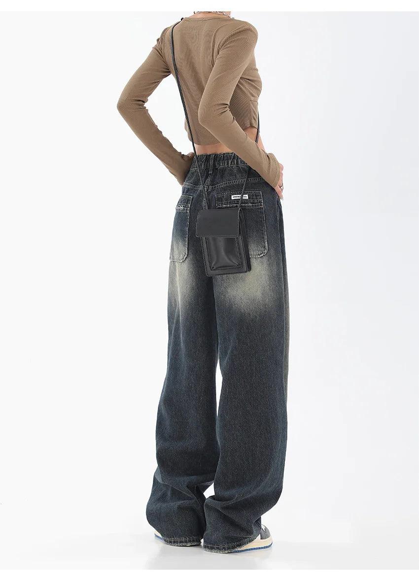 Vintage Washed High Waist Women's Jeans - tntwear1