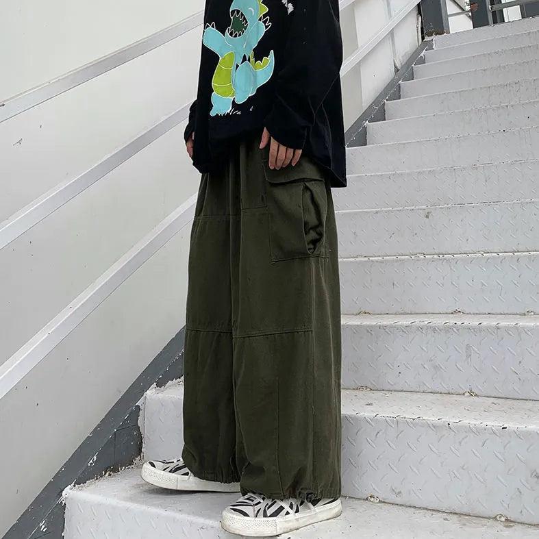 Wide-leg Baggy Cargo Pants - tntwear1