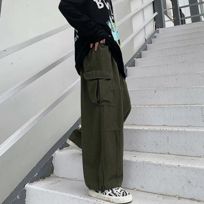 Wide-leg Baggy Cargo Pants - tntwear1