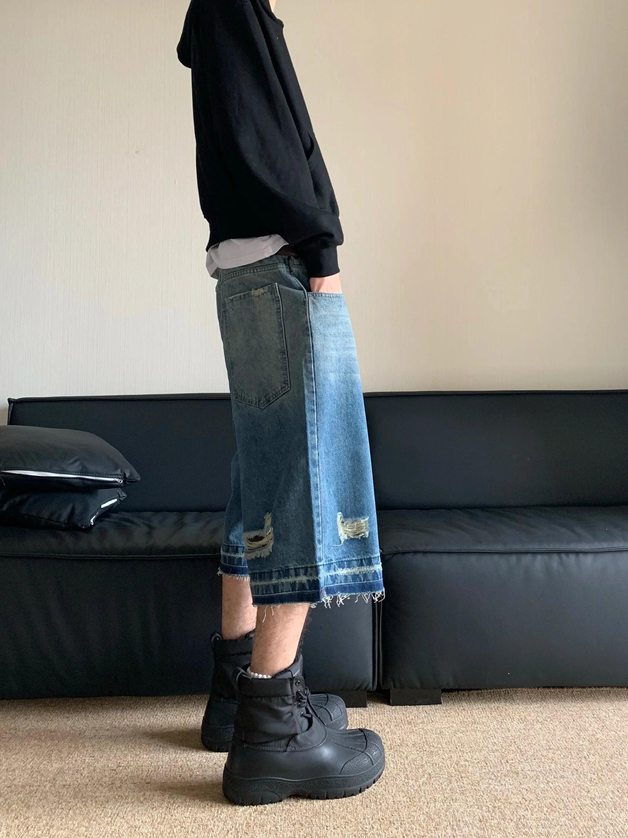 Y2k Ripped Washed Jorts - tntwear1