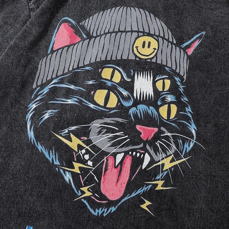 Cosmic Cool Cat T-shirt - tntwear1