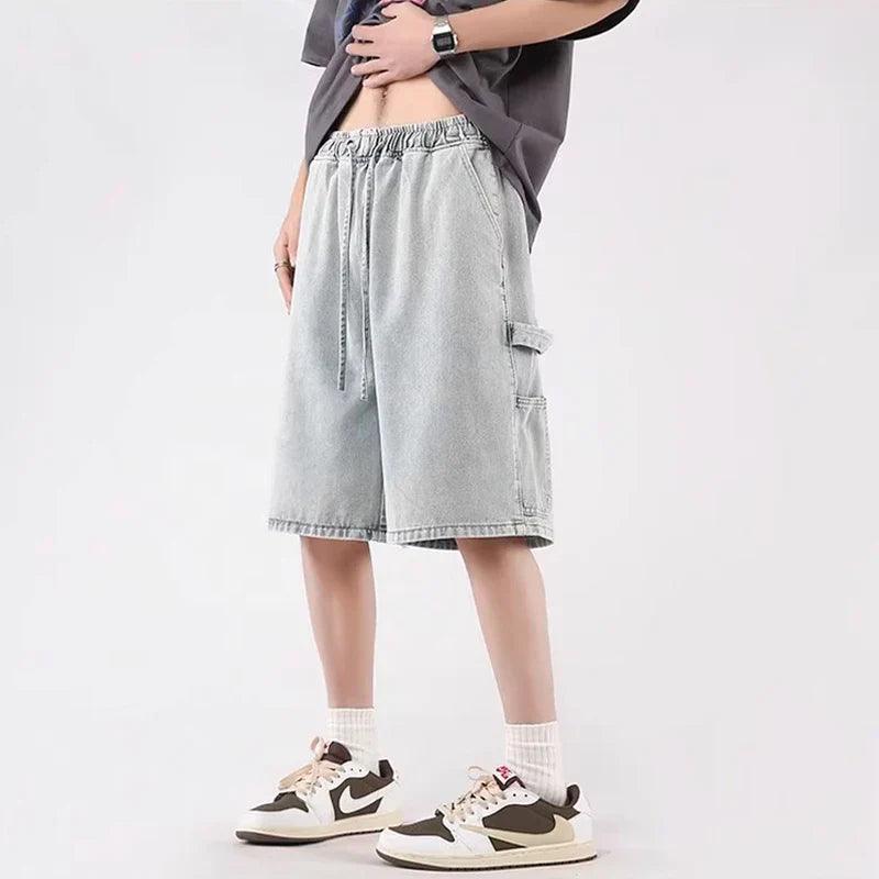 Baggy High Blue Denim Jorts - tntwear1