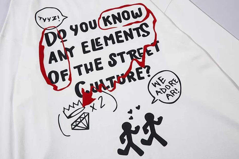 Streat Culture Elements Graphic T-shirt - tntwear1