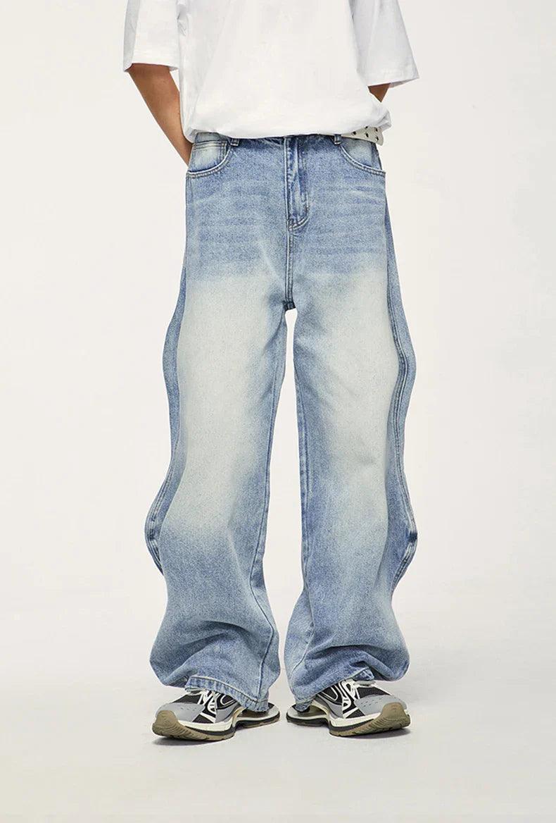 Baggy Washed Denim Jeans - tntwear1