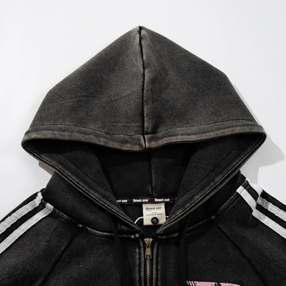 Retro Striped Cosmos Hoodie - tntwear1