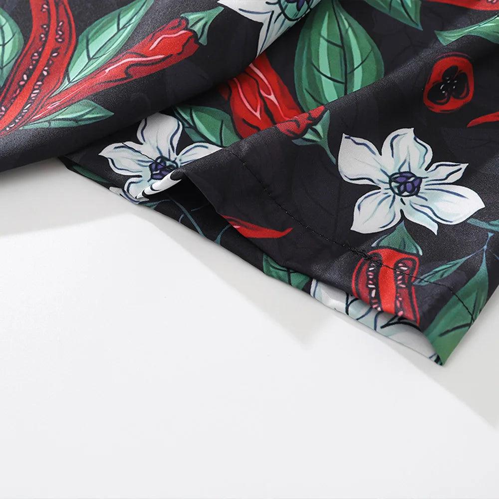 Paprika Leaves Print Shirt - tntwear1