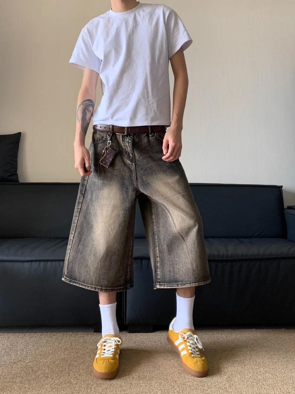 Vintage Washed Wrinkle Jorts - tntwear1