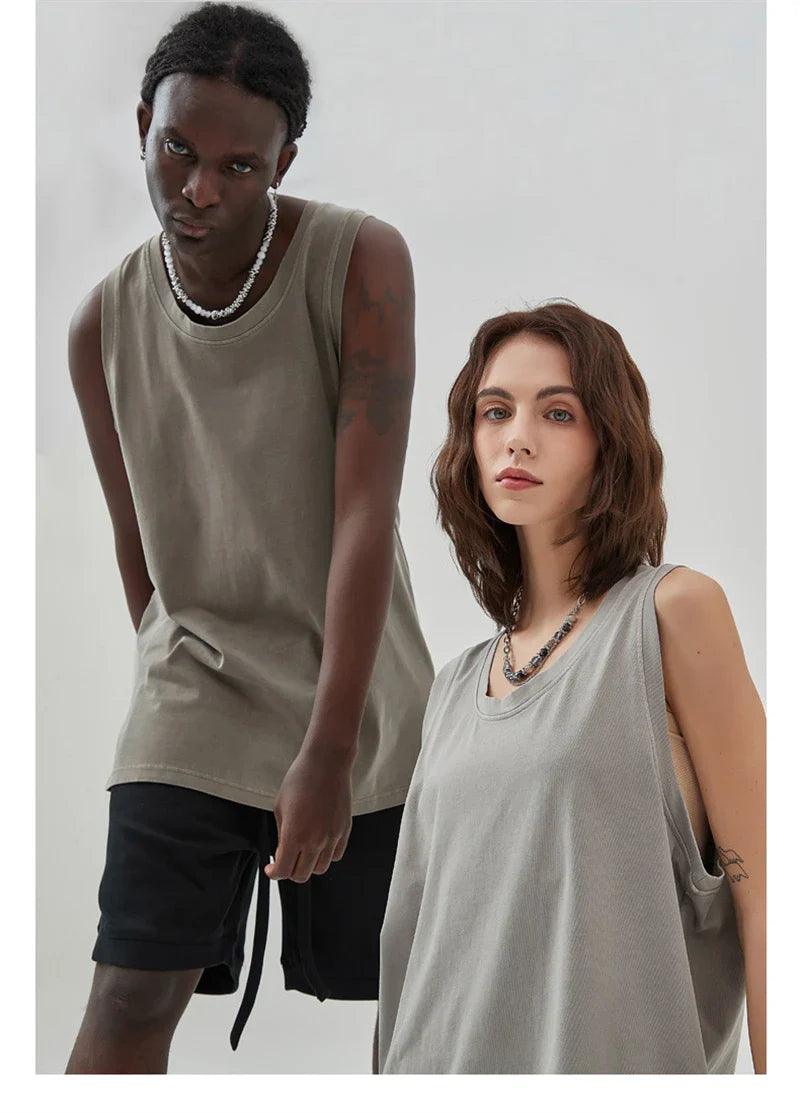 Side Slit Unisex Sleeveless T-shirt - tntwear1