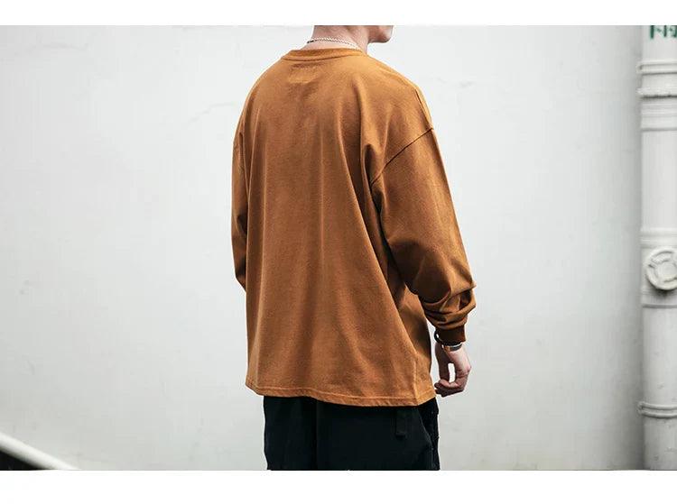 Versatile Blank Long Sleeve T-shirt - tntwear1