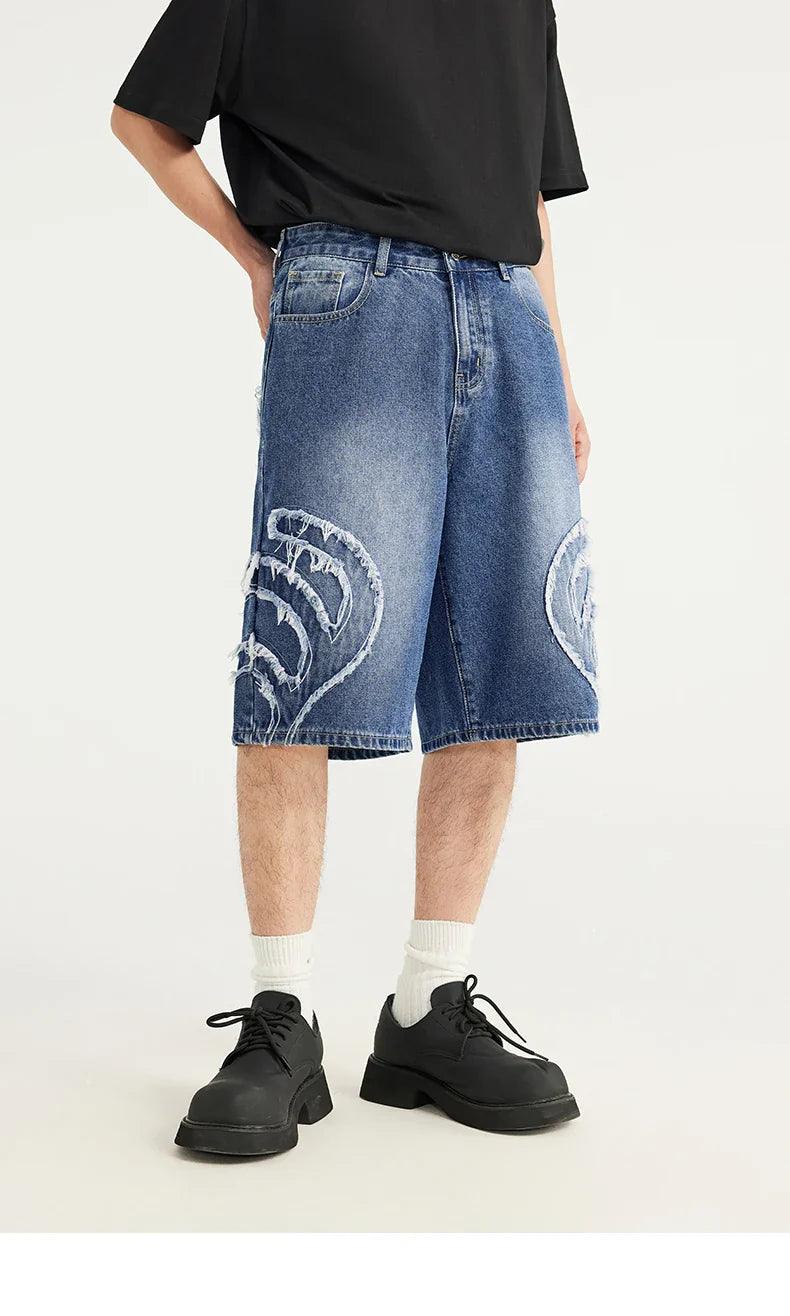 Denim Patchwork Jorts - tntwear1