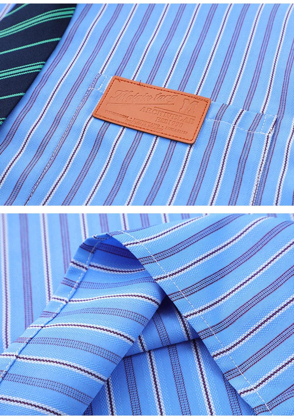 Spring Necktie Striped Shirt - tntwear1