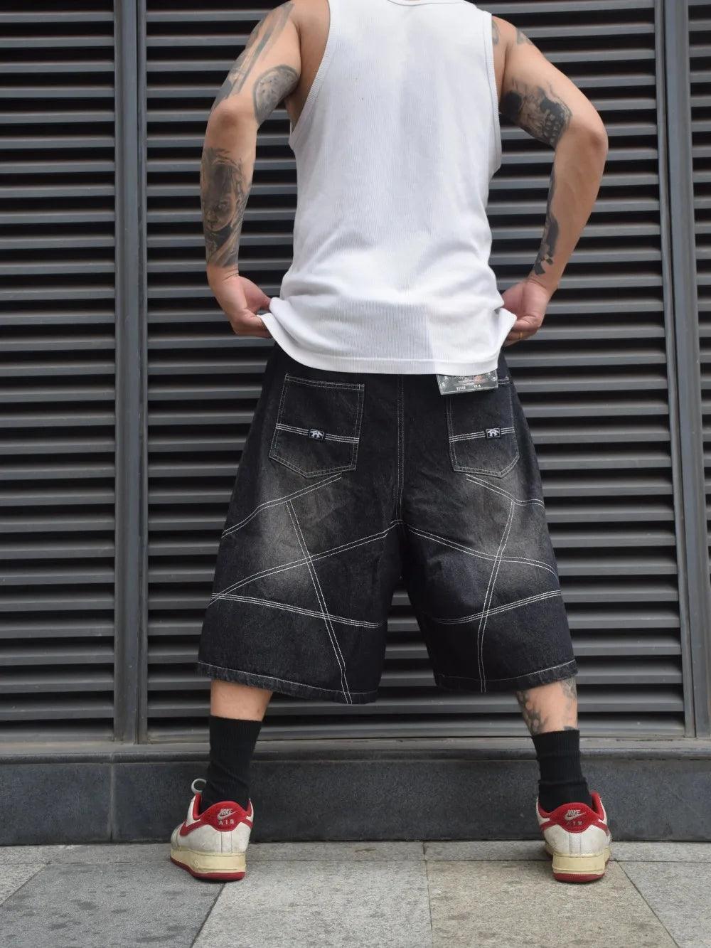 Y2k Baggy Reverse Washed Jorts - tntwear1