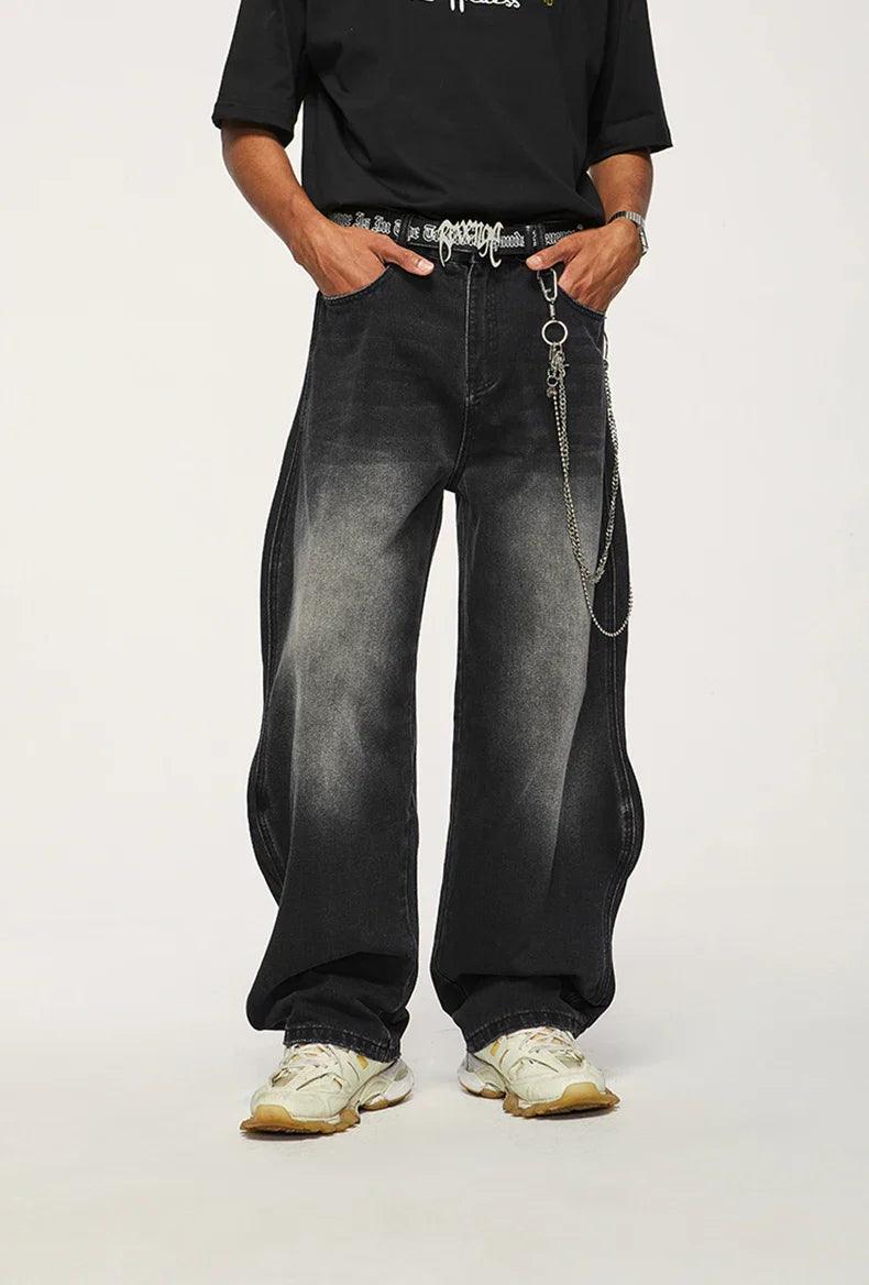 Baggy Washed Denim Jeans - tntwear1