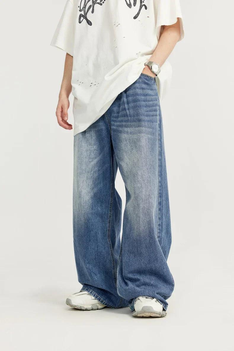 Wide-Leg Baggy Denim Jeans - tntwear1