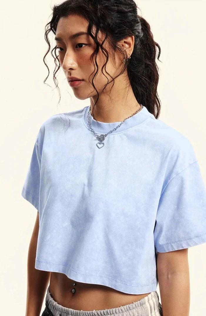 Cropped Washed Women's T-shirt - tntwear1