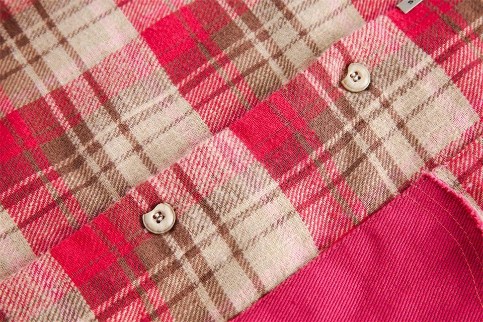 Plaid Reversible Long Sleeve Shirt - tntwear1