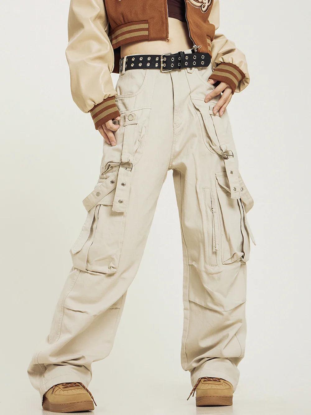 Y2k Vintage Spliced Cargo Pants - tntwear1