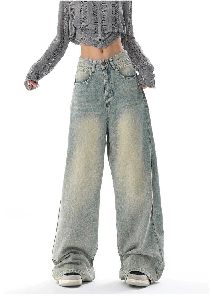 Ultra Wide-Leg Baggy Denim Jeans - tntwear1