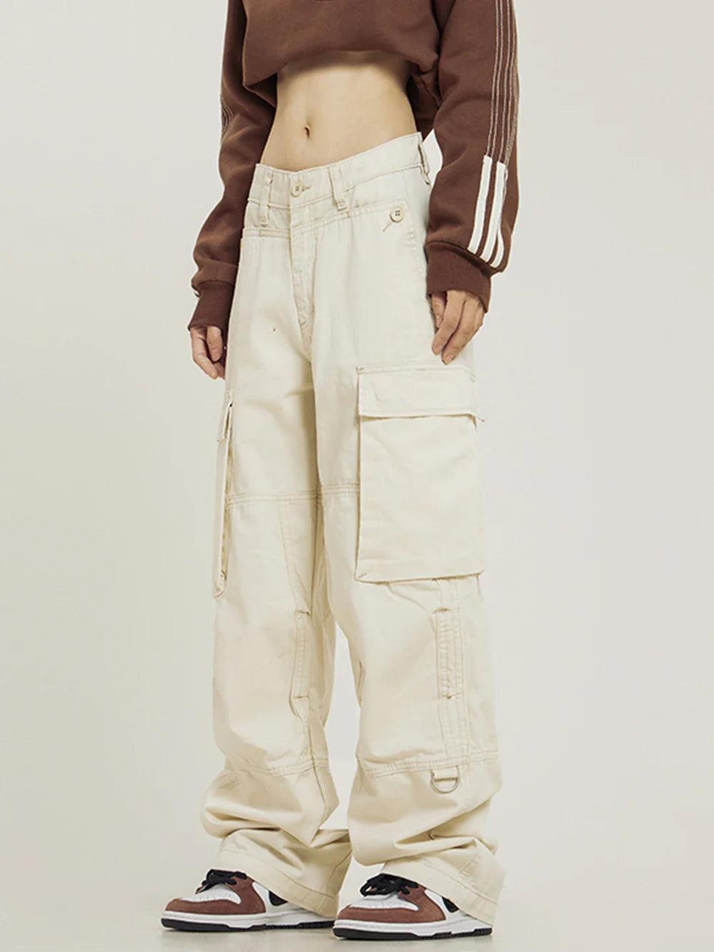 Y2k Baggy Turned-down Cargo Pants - tntwear1