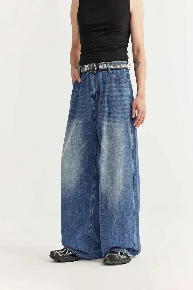 Wide-Leg Baggy Denim Jeans - tntwear1