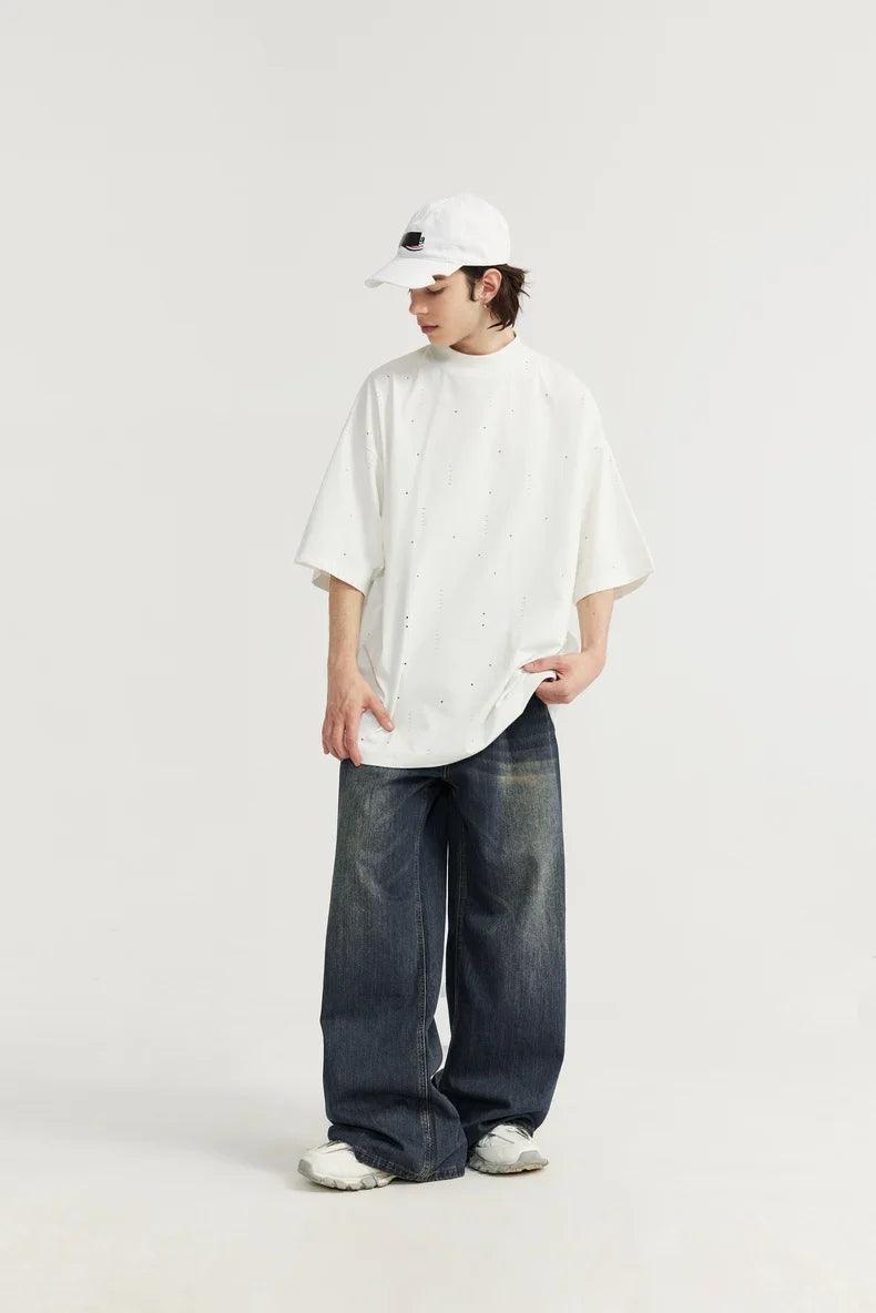 Wide-Leg Baggy Denim Jeans - tntwear1