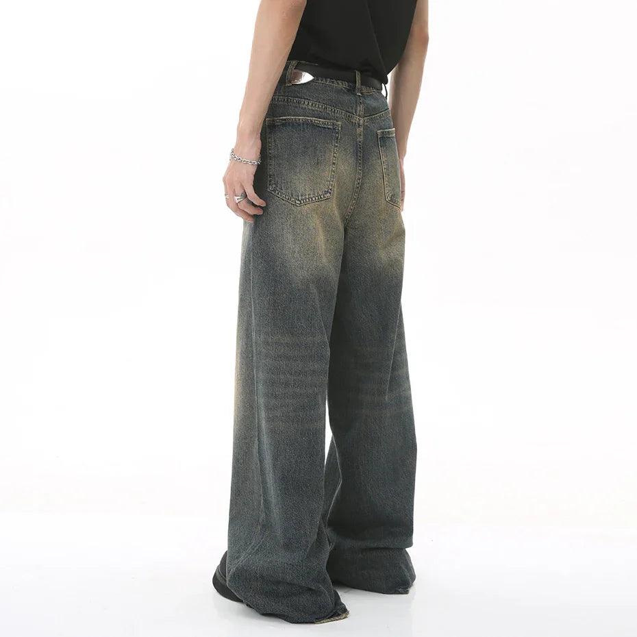 Wide-Leg Cowboy Denim Jeans - tntwear1