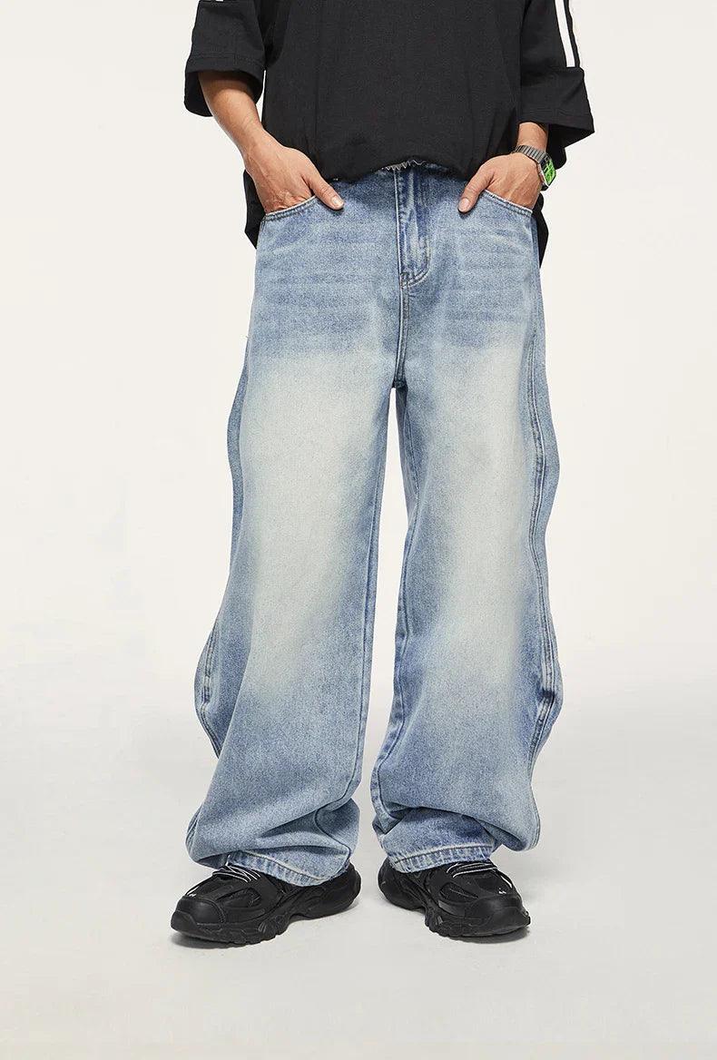 Baggy Washed Denim Jeans - tntwear1